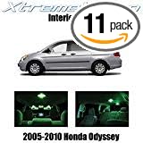 XtremeVision Interior LED for Honda Odyssey 2005-2010 (11 Pieces) Green Interior LED Kit + Installation Tool