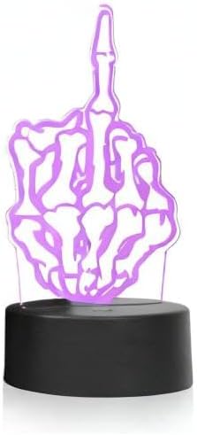 3D Illusion Night Light Desk Lamp, 7 Colors Auto Gradual Changing USB Powered LED Lights with Touch Switch for Kids Gifts Home Decoration (Black Base)