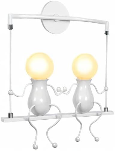 Kawell Humanoid Wall Light Fixtures Modern Wall Lamp Creative Wall Sconce Light Art Deco Max 60W E26 Base for Children Room Bedroom Bedside Living Room Stairs Hallway Restaurant Kitchen