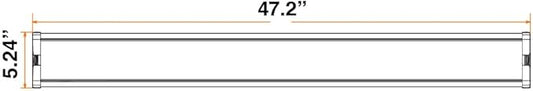 Sylvania 4-ft UltraLED Wrap Light Luminaire, 48W, 5500 LMS, Linkable, 4000K, Frosted Finish, UL Damp Rated - 1 Pack (65539)