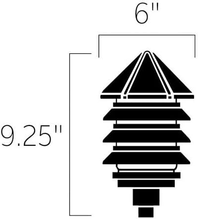 Kichler 15205BKT Six Groove Path & Spread 1-Light 120V, Textured Black