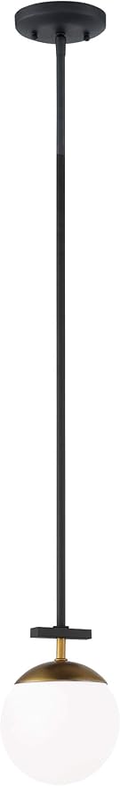 George Kovacs P351-618 Alluria 1 Pendant Light, 75 Watt Total, Weathered Black w/Autumn Gold