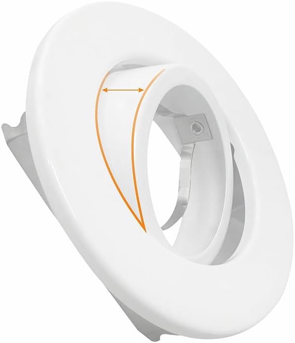 Lucky Star Pack of 6 pcs JX-9705-6 LED Downlight Fixture Housing MR16 Cut Out Size: 2.8inch GU5.3 Metal Trimless Recessed Round Frame.Ceiling Spotlights Mounting Frame.