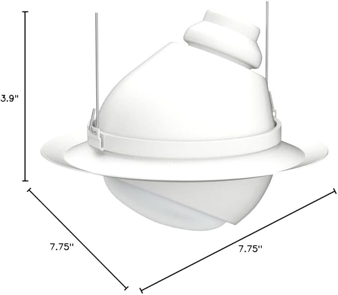 HALO E26 Series 6 in. White Recessed Ceiling Light Fixture Trim with Adjustable Eyeball