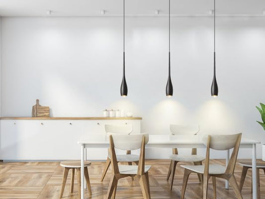 Black Pendant Lights Kitchen Island, Modern Pendant Light Fixtures, LED Hanging Light Over Sink for Bathroom, Bar, Dining Room, Bedroom(3 Pack)