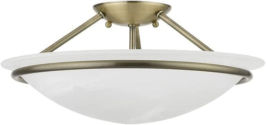 Livex Lighting 4824-07 Newburgh 3-Light Ceiling Mount, Bronze