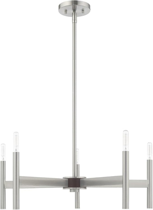 Livex Lighting 5 Lt Brushed Nickel Chandelier