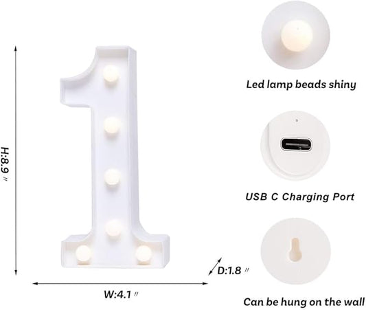 Foaky Rechargeable LED Letter Lights Sign Marquee Light Up Letters Sign for Night Light Wedding/Birthday Party Christmas Lamp Home Bar Decoration (1)