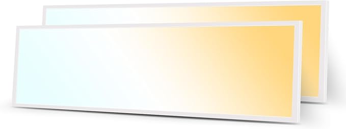Art3d 2 Pack 1x4 FT LED Flat Panel Light, 3CCT Selectable Color Temperature 3000K/4000K/5000K, 0-10V Dimmable 5500LM Flush Mount Ceiling Light, 20W/30W/40W Drop Ceiling Light, UL&ETL Listed