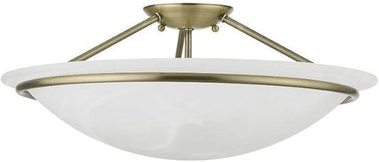 Livex Lighting 4825-07 Newburgh 3-Light Ceiling Mount, Bronze