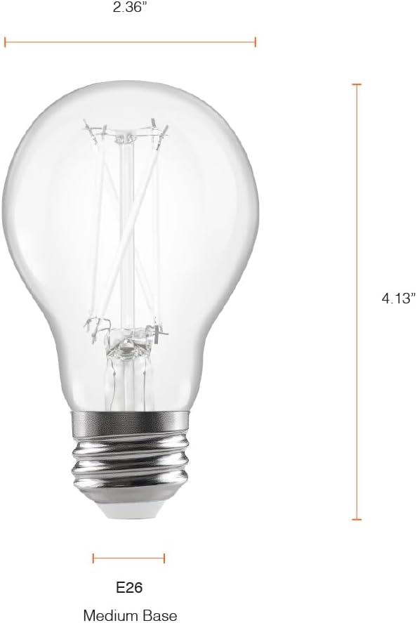 Sylvania Black Light LED Light Bulb, 7W, A19, Medium Base, Clear - 2 Pack (45052)