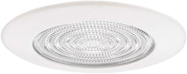 Generation Lighting 1155AT-15 6 Inch Fresnal Glass Shower Trim Recessed Fixture, White Finish, 8, 1-Light, cETL Listed, Safety Rated for Wet Locations - Recessed Light