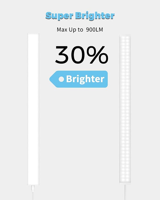 ASOKO Plug-in Under Desk Light, 24Inch LED Workbench Lights with Super Brighten 900Lumen and 3 Temps (3000K/4000K/6000K) for Kitchen Sink/Desk/Workbench-No Motion Sensor Unction