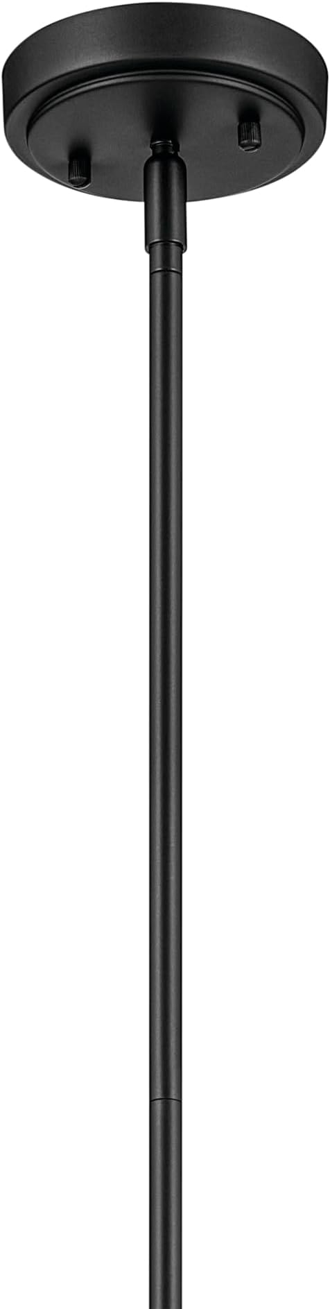 Kichler Everly 1-Light Bell Pendant Light Fixture with Clear Glass in Black for Kitchen Island, Dining Room or Home Bar, Indoor Hanging Light (13.75" x 7"), 42456BK