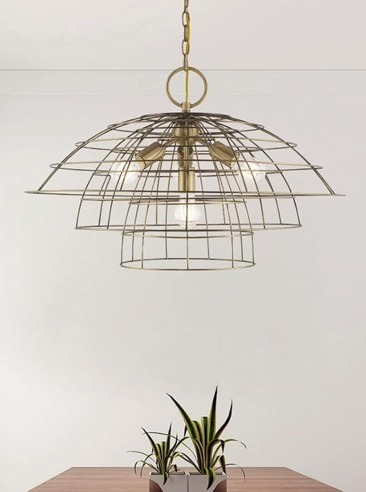 Livex Lighting 4 Lt Antique Brass Chandelier