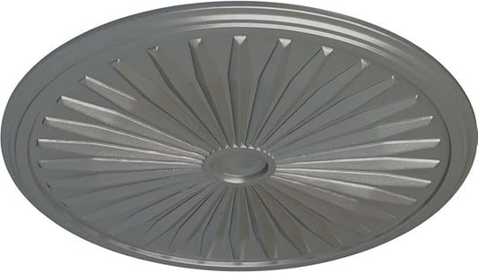Ekena Millwork CM33LESLS Leandros Ceiling Medallion, Silver, 33-1/8" x 3-1/2" x 1-3/8"