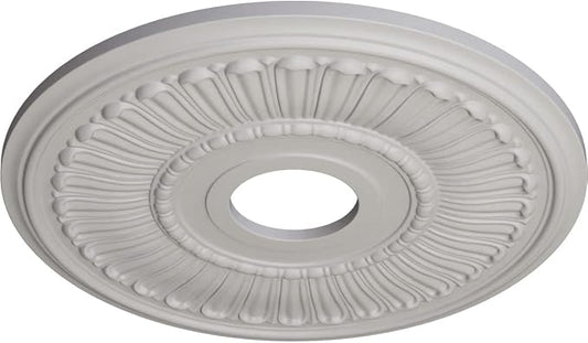 Ekena Millwork CM16MLUWF 16"OD X 3 5/8"ID X 3/4"P Melonie Ceiling Medallion Fits Canopies Up to 6 3/8", Ultra Pure White