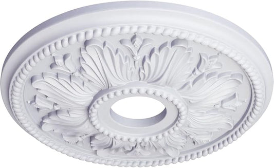 Ekena Millwork CM18ED1 18 1/8-Inch OD x 3 1/2-Inch ID x 2 3/4-Inch Edinburgh Ceiling Medallion
