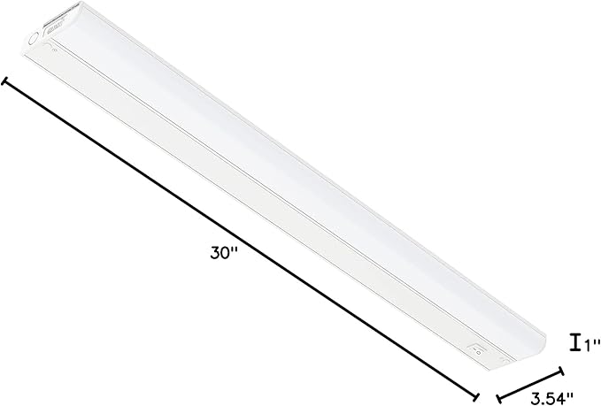 Inlight 30-inch Hardwired Only LED Under Cabinet Lighting, Daylight White(5000k), Dimmable, Matte White Finished, ETL Listed, IN-0201-14-WH-50