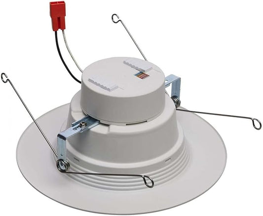 Satco LED Retrofit Downlight with Stepped Baffle, CCT and Wattage Selectable, 5-6 Inch Round, White
