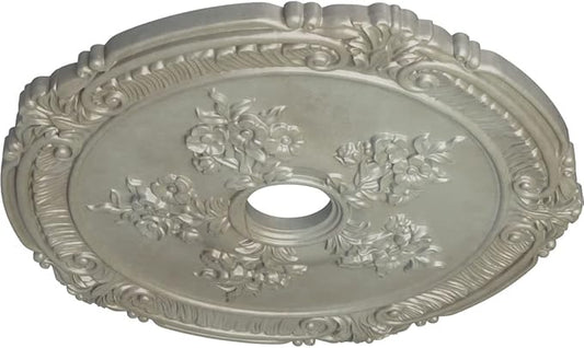 Ekena Millwork CM26ATFLS 26" x 3-3/4" x 1-1/2" Attica With Rose Ceiling Medallion, Flash Gold