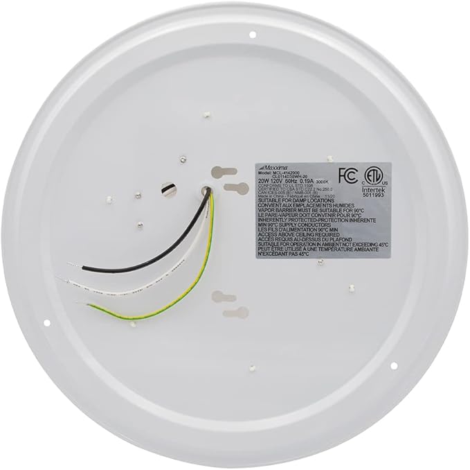 Maxxima 14 in. LED Flush Mount Ceiling Mushroom Light Fixture - Indoor Dimmable Dome Light, 3000K Warm White, 1600 Lumens, Ideal for Bedroom, Kitchen, and Entryway