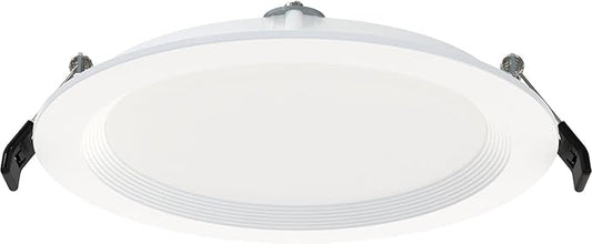 RAB Lighting WFRL-Field-Adjustable Edge-Lit LED Downlight-Canless Wafer Design-Black/White Trim-5CCT Selectable 2700K-5000K-90 CRI-Wet Rated/Dimmable for Modern Ceilings (WFR34-6B/BP - 12 Pack)