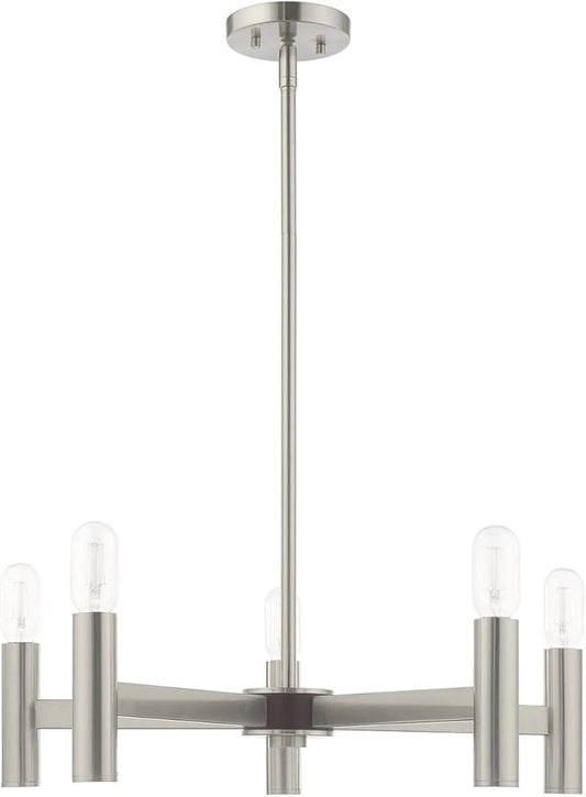 Livex Lighting 5 Lt Brushed Nickel Chandelier