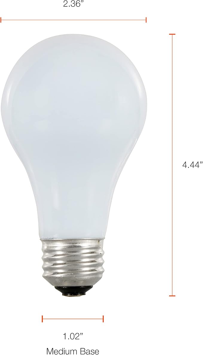 Sylvania Incandescent Spot-GRO 60W Grow Light Bulb, A19, Dimmable, 705 Lumens, Frosted, 2850K, Soft White - 1 Pack (12280)