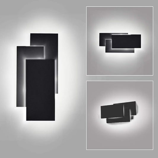 Ralbay 24W Black Wall Sconces Indoor Modern LED Wall Light for Bedroom Up and Down Wall Mount Light, Natural White 4000K