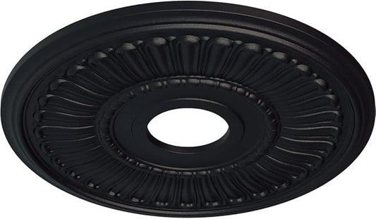 Ekena Millwork CM16MLSGS 16"OD X 3 5/8"ID X 3/4"P Melonie Ceiling Medallion Fits Canopies Up to 6 3/8", Steel Gray