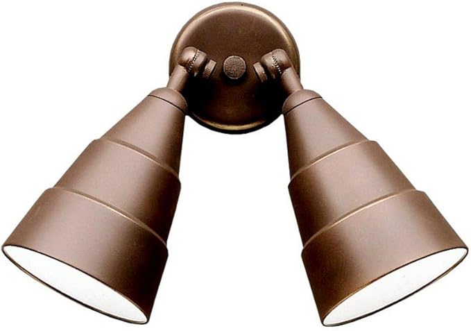 Kichler 6052AZ, Aluminum Outdoor Wall Sconce Light, 140 Watts Halogen, Architectural Bronze, 7.5-Inch