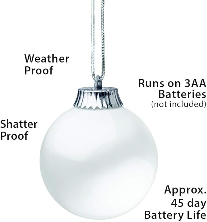 Xodus Innovations WP500-3 Battery Powered Hanging Decorative Outdoor LED Pulsing 5" Globe Light with Sensor Turns-On at Dark