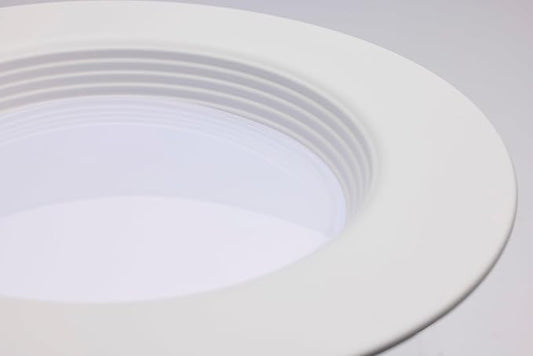 Satco LED Retrofit Downlight with Stepped Baffle, CCT Selectable 2700K/3000K/3500K/4000K/5000K, 5-6 Inch Round, White