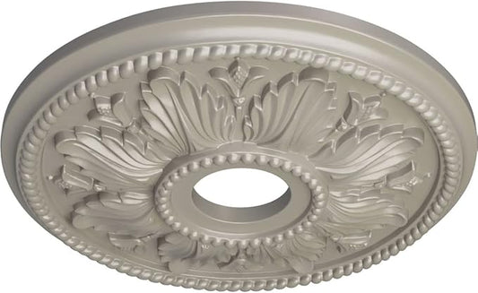 Ekena Millwork CM18ED1PWS Edinburgh Ceiling Medallion, Pearl White