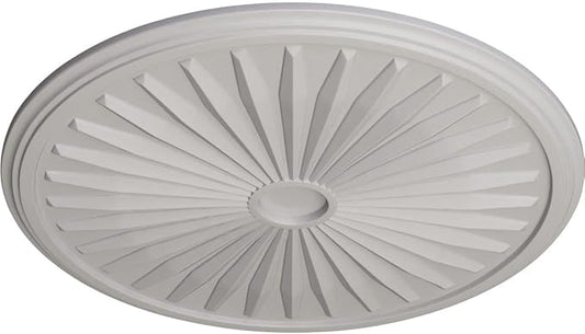 33 1/8"OD x 3 1/2"ID x 1 3/8"P Leandros Ceiling Medallion (Fits Canopies up to 5"), Hand-Painted Ultra Pure White
