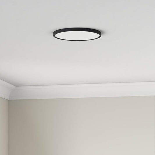 TALOYA 2 Pack of Black 10 Inch LED Ceiling Light Fixture Flush Mount for Closet Porch, 5 CCT Options, Energy Efficient Ceiling Fixture 20W Equivs to 120W Traditional Lamp Perfect for Low Ceiling