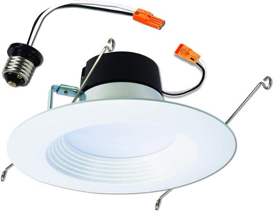 HALO LT 5 in / 6 in 6-Pack Indoor/Outdoor Recessed LED Retrofit Trim Can Lights 3CCT Selectable 3000K/4000K/5000K 600 Lumens Dimmable ENERGY STAR Certified