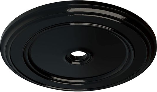 Ekena Millwork CM41CLBPS 41-1/8" x 4" x 2-1/8" Classic Ceiling Medallion, Black Pearl