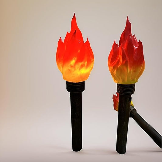 Funny Torch Toy Realistic Clutch Torch Decoration Light Props Light-Up Magic Wand Toys for School Characters Camping Competition Party Props