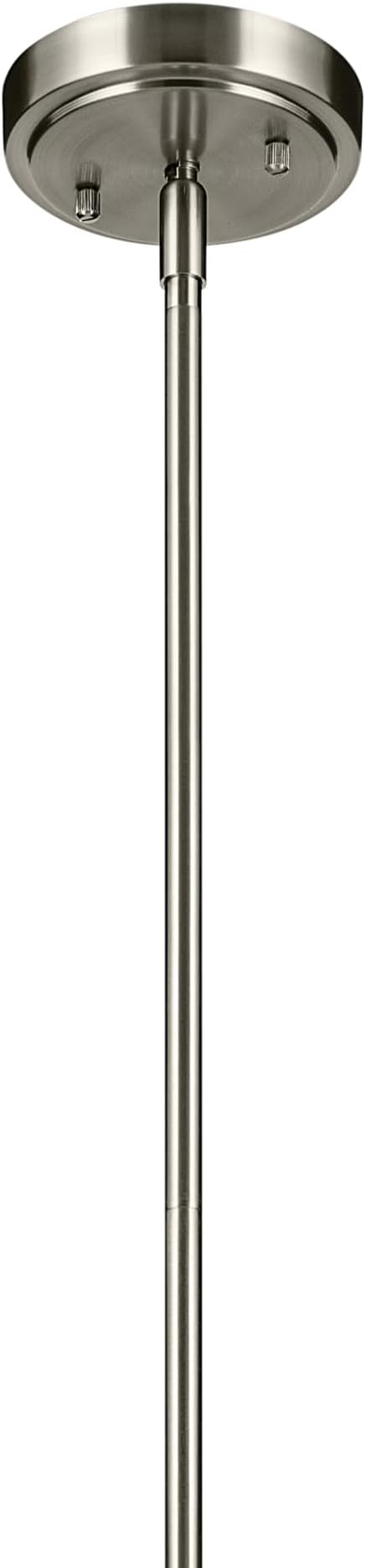 Kichler Everly 1-Light Bell Pendant Light with Clear Seeded Glass in Brushed Nickel, Modern Kitchen Island Hanging Light Fixture for Dining Room or Home Bar (15.25" x 10.5"), 42141NI