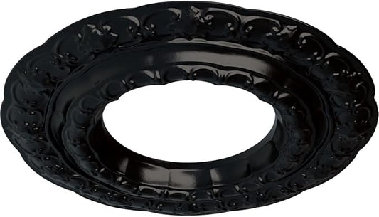 Ekena Millwork Lisbon Ceiling Medallion, Jet Black