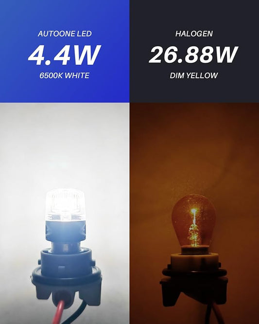AUTOONE White 1156 LED Light Bulbs, 700% Super Bright & 6500K White 7506 BA15S P21W LED Bulbs for Backup Reverse Signal Blinker Tail DRL Brake Running Parking Lights, 2PCS