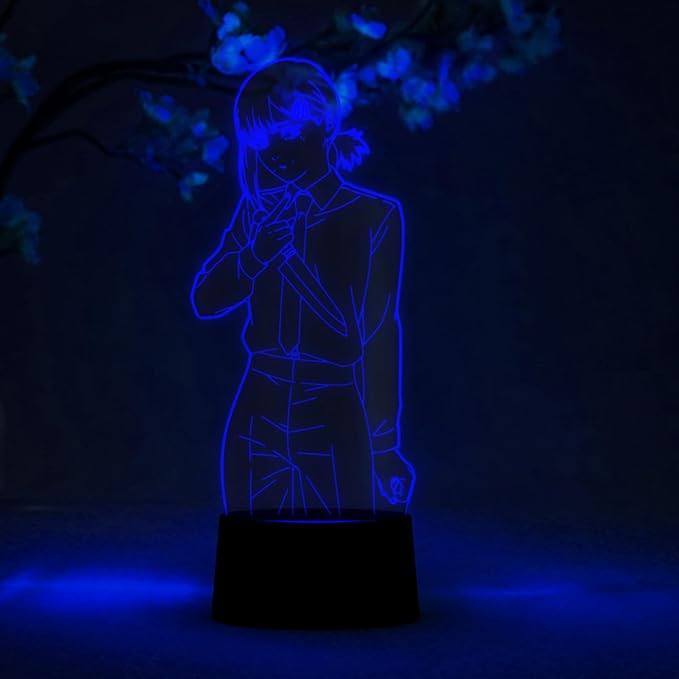Otaku Lamps Kobeni Chainsaw Man – Anime Lamp Figure Night Light, 16 Color RGB LED – 3D Anime Room Décor Gift for Otaku