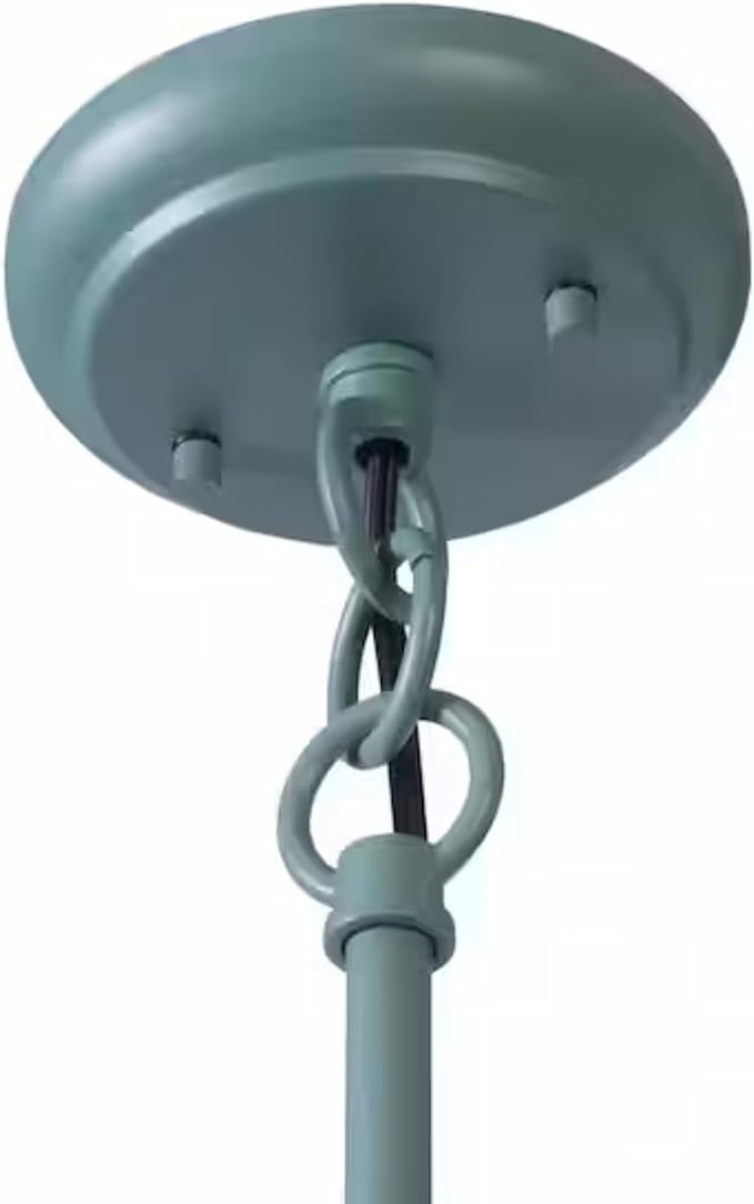 Indoor/Outdoor Mini Pendant Light, 10"" Vintage Farmhouse Decor Adjustable for Kitchen, Restaurant, Dining Room, Cafe, Patio, Entryway, Yard, Waterproof Pendant in Teal Finish…, SHEL000083