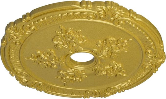 Ekena Millwork CM26ATRGS Attica with Rose Ceiling Medallion, Rich Gold, 26"OD x 3 3/4"ID x 1 1/2"P