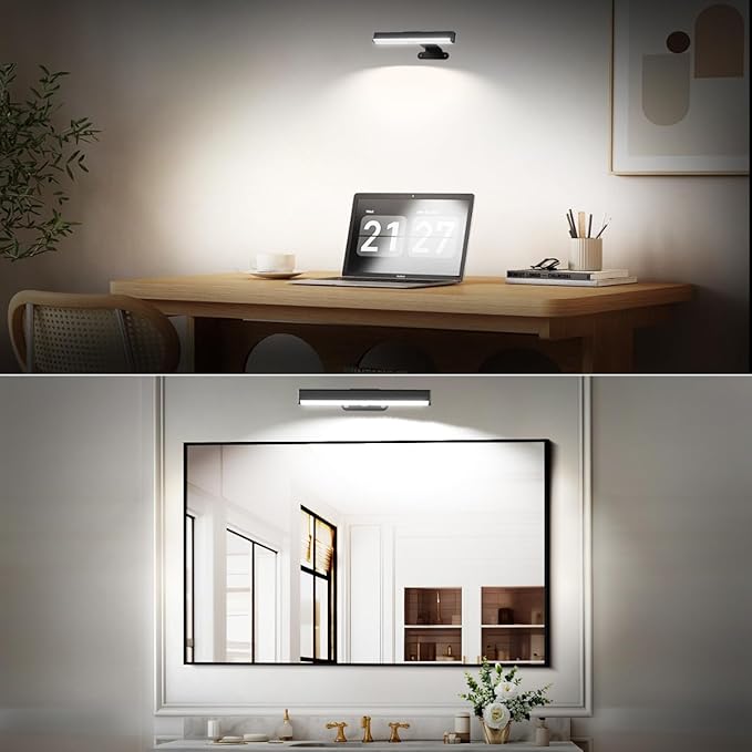 6Pack Wireless Picture Light for Wall Battery Operated Wall Sconces with Remote 3 Lighting LED Painting Light Timer&Dimmable Art Display Lights for Picture Gallery Posters Living Room Home Decor