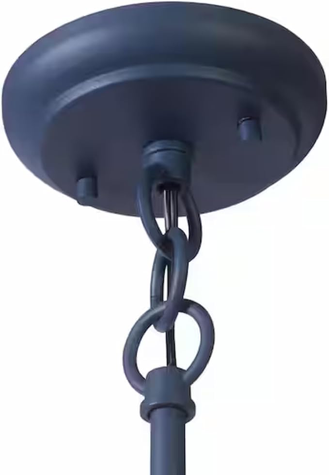 Indoor/Outdoor Mini Pendant Light, 10"" Vintage Farmhouse Decor Adjustable for Kitchen, Restaurant, Dining Room, Cafe, Patio, Entryway, Yard, Waterproof Pendant in Blue Finish…, SHEL000078