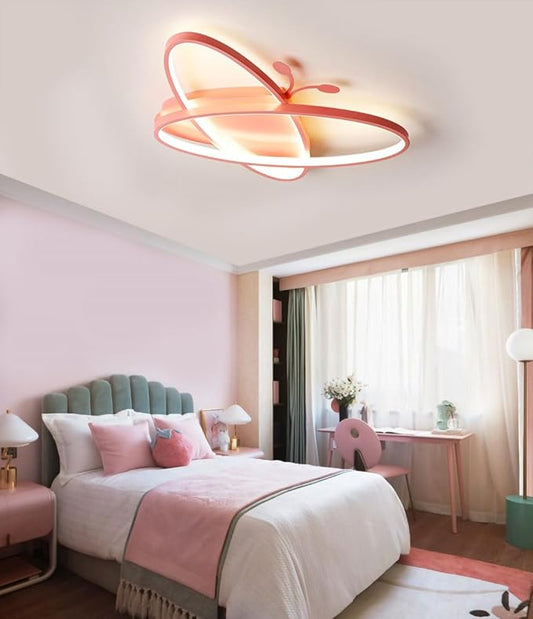 Modern Led Ceiling Light Fixture Kids Bedroom Flush Mount Ceiling Lights Dimmable with Remote Ceiling Lamp Creative Cartoon Chandelier Lighting for Girl Boy Baby Nursery Toys Room