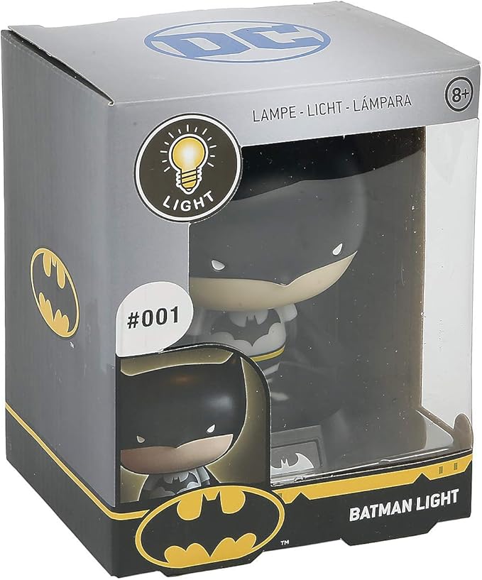 Batman 3D Character Ideal Night Kids Bedrooms, Office & Home | Officially Licensed DC Comics Figurine | Pop Culture Lighting Merchandise, Black